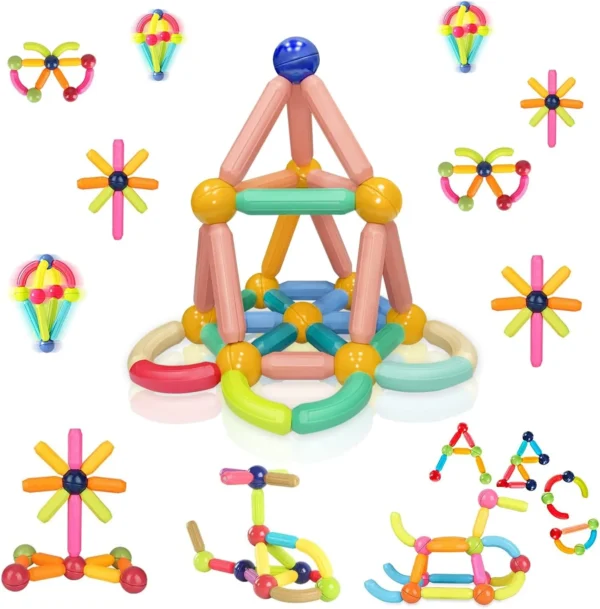 Bloques Magnéticos STEM de 64 piezas
